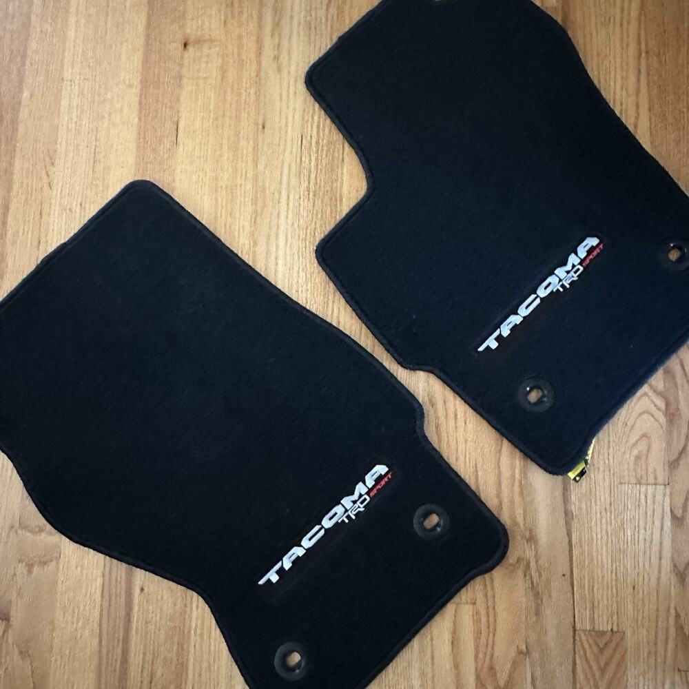 OEM TOYOTA TACOMA 2016-2021 DOUBLE CAB TRD OFFROAD FRONT FLOOR MATS Black